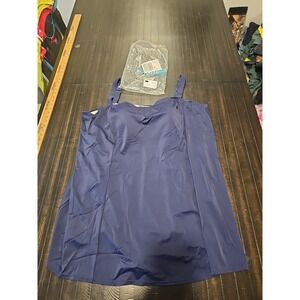 Swim 365 Women Dark Blue One Piece Swim Dress Suit‎ Swimwear Plus Size 34